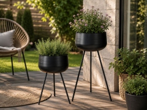 Metal flower pots ARDOLA 2 pcs