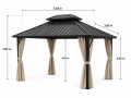 Gartenpavillon TOSCANA 3x3.65