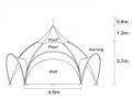 Tält ARCO 4,5x4,5 m