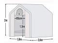 Folieväxthus GrowIT 2,4x1,8 m