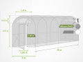 Folieväxthus ATLAS 3x8 m