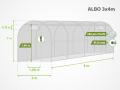 Foliengewächshaus ALBO 3x4 m