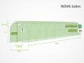 Foliengewächshaus NOVA 3x8 m
