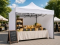 2.91x2.91 m gazebo, white