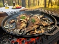 8 L Gusseisentopf Lid-Pan