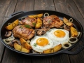 8 L Gusseisentopf Lid-Pan