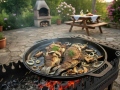 8 L Gusseisentopf Lid-Pan
