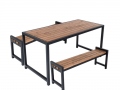 Trädgårdsbord IRONWOOD med 2 bänkar