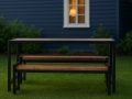 Trädgårdsbord IRONWOOD med 2 bänkar
