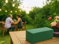 Blommigt skum BRICK 20x11x7cm