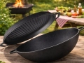 Gjutjärnspanna Ø 36 cm WOK Lid-Pan