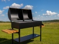 Grill med lock och hyllor Comfort Plus XL