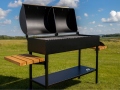 Grill med lock och hyllor Comfort Plus XL