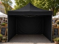 3x3 m med sidor, svart