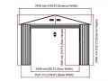 Metallgarage Imperial 3,7x7,8 m