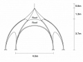 ARCO Eventzelt 4,5x4,5 m