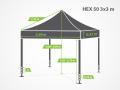 3x3 m AL-HEX50 White