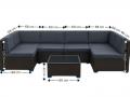 Loungesoffa 8-sits Lugano