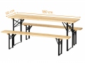 1 bord + 2 bänkar 180x50