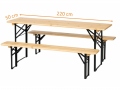 1 bord + 2 bänkar 220x50