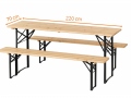 1 bord + 2 bänkar 220x70