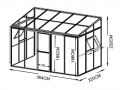 Glasväxthus LeanTo'220x364