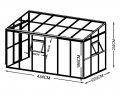 Glasväxthus LeanTo'220x434