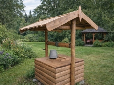 Brunnenverkleidung mit Dach