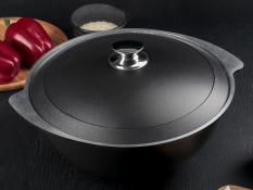 6 L Kochtopf mit Deckel Black