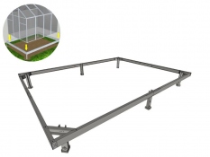 3x4 m stålfundamentram
