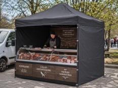 2.91x2.91 m gazebo, grey