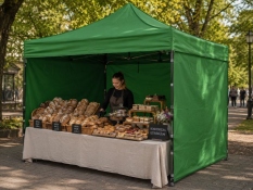 3x3 m ar sānu malām, zaļa