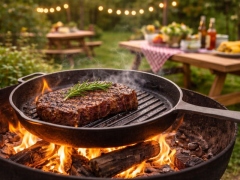 Gusseisen Pfanne Ø 24 cm GRILL