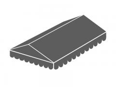 Marquee replacement cover 5x10 m PE