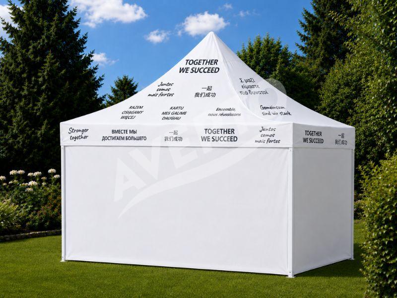 Faltzelt Dach Druck 3x3 m