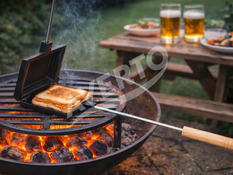 Gjutjärnstoaster för BBQ