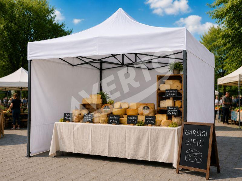 2.91x2.91 m gazebo, white