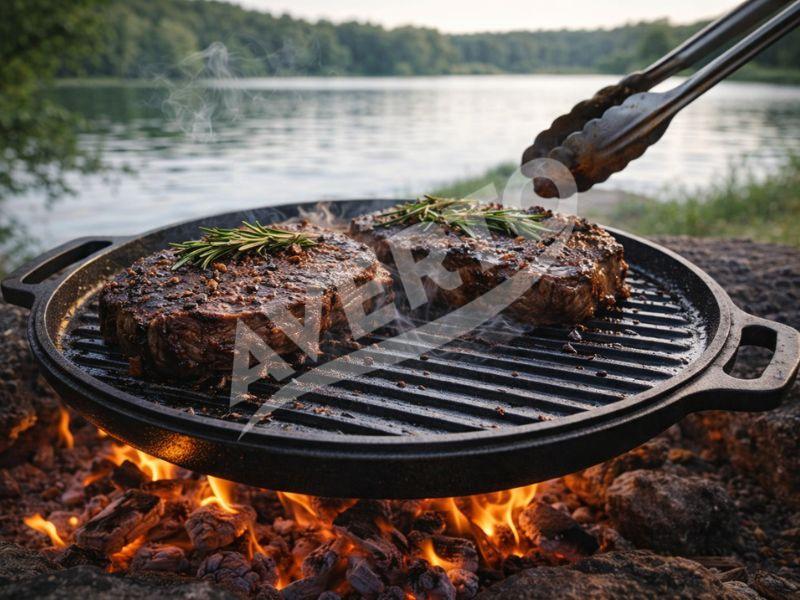 Vändbar grillplatta Ø 32