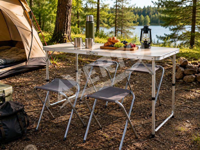 Picnic Table with 4 Stools