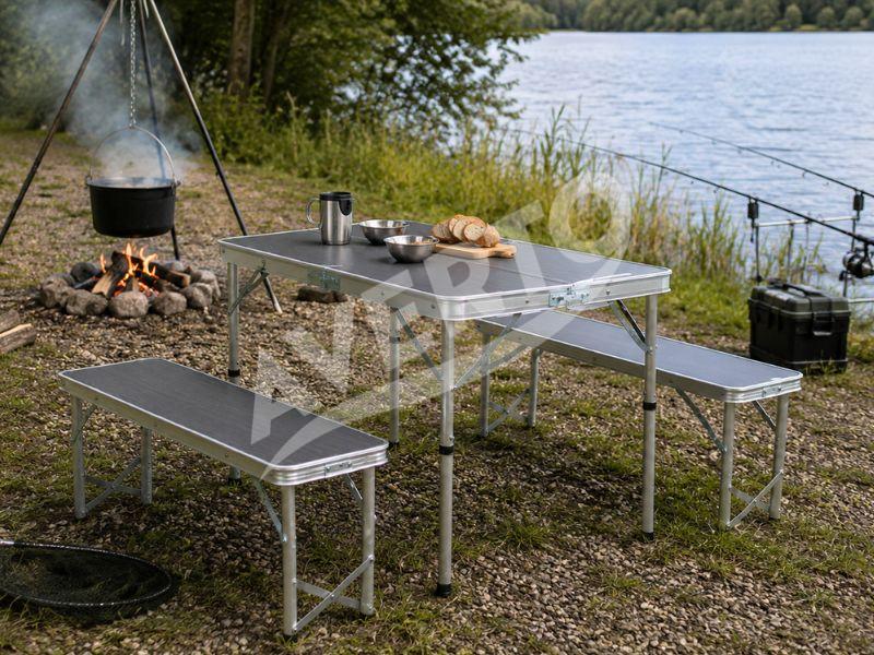 Klapptisch Set mit 2 Bänken