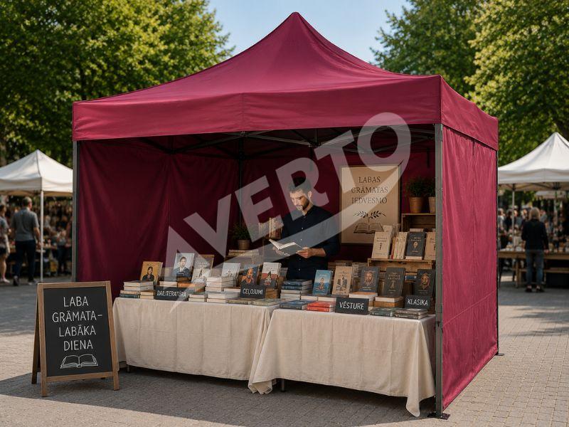 3x3 m med sidor, rödbrun