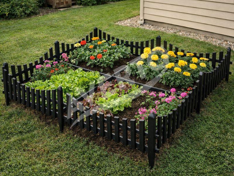 Garden Border Staket 60x32 cm, 4 st