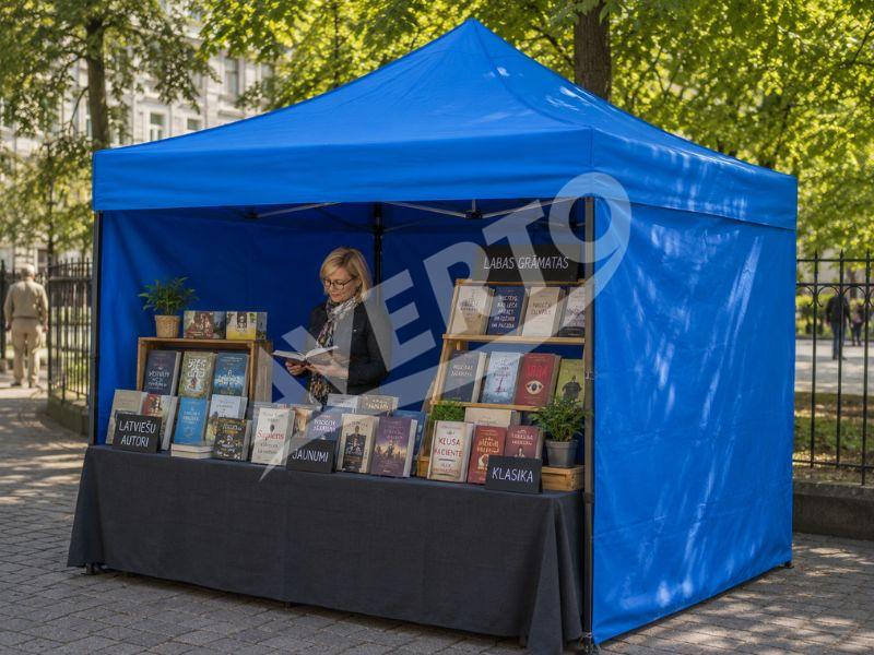 3x3 m med sidor, marinblå