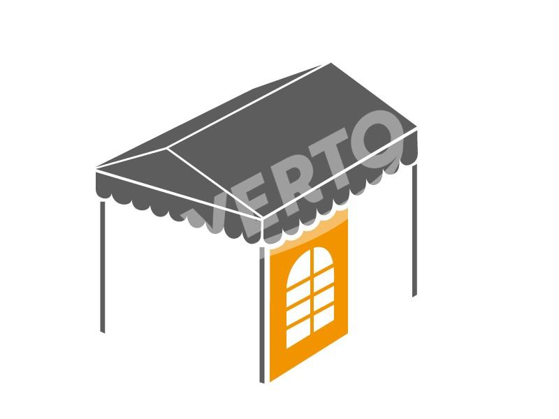 Tältets sidopaneler 2 m PVC