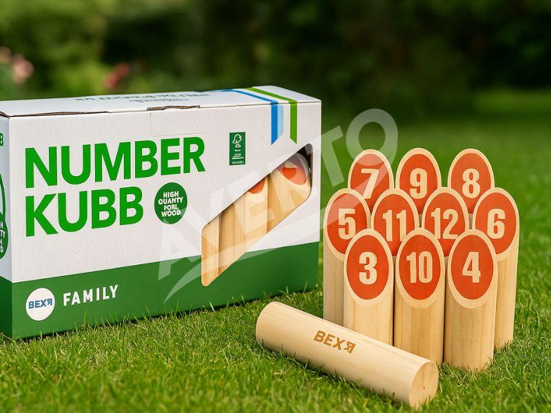 Kubb spēle ar numuriem