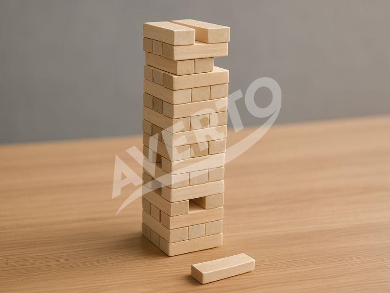 Jenga torn i trä