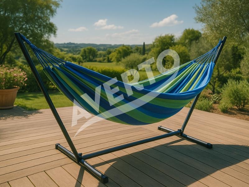 Double Garden Hammock with Steel Frame | Averto